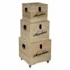 Lot De 3 Malles Carrés Bois Wild Atmosphera