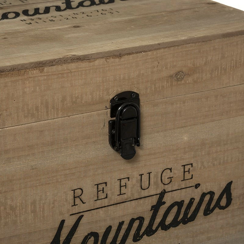 Lot de 3 malles carrés bois Wild Atmosphera Lot De 3 Malles Carrés Bois Wild Atmosphera -Ledepot-bailleul Soldes Magasin lot de 3 malles carres bois wild atmosphera 3