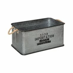 Lot De 3 Malles Métal Gris Plateau Bois Atmosphera -Ledepot-bailleul Soldes Magasin lot de 3 malles metal gris plateau bois atmosphera 1 4