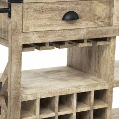 Meuble Bar 2 Tiroirs Sur Roues Silas Atmosphera -Ledepot-bailleul Soldes Magasin meuble bar 2 tiroirs sur roues silas atmosphera 6