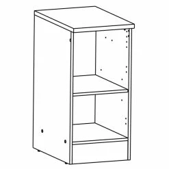 Demeyere Meuble Bas 1 Porte 40 Cm Origan Noir Et Bois -Ledepot-bailleul Soldes Magasin meuble bas 1 porte 40 cm origan noir et bois 1 3