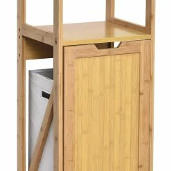 Meuble Bas Bambou Avec Panier à Linge Mahé -Ledepot-bailleul Soldes Magasin meuble bas bambou avec panier linge mahe 1