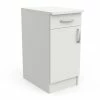Demeyere Meuble Bas De Cuisine Blanc 1 Porte 1 Tiroir Mammy