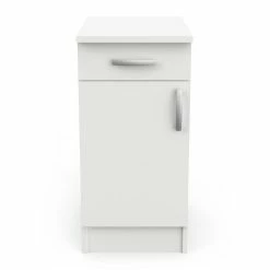 Demeyere Meuble Bas De Cuisine Blanc 1 Porte 1 Tiroir Mammy -Ledepot-bailleul Soldes Magasin meuble bas de cuisine blanc 1 porte 1 tiroir mammy 2