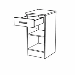 Demeyere Meuble Bas De Cuisine Blanc 1 Porte 1 Tiroir Mammy -Ledepot-bailleul Soldes Magasin meuble bas de cuisine blanc 1 porte 1 tiroir mammy 3