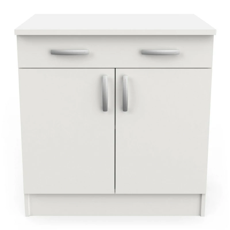 Meuble bas de cuisine blanc 2 portes Mammy Demeyere Meuble Bas De Cuisine Blanc 2 Portes Mammy -Ledepot-bailleul Soldes Magasin meuble bas de cuisine blanc 2 portes mammy 1