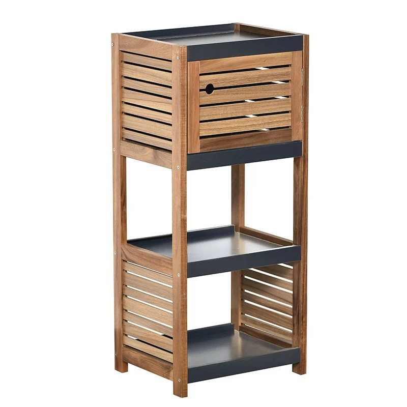 Meuble bas de rangement 1 porte en acacia Meuble Bas De Rangement 1 Porte En Acacia -Ledepot-bailleul Soldes Magasin meuble bas rangement 1 porte en acacia