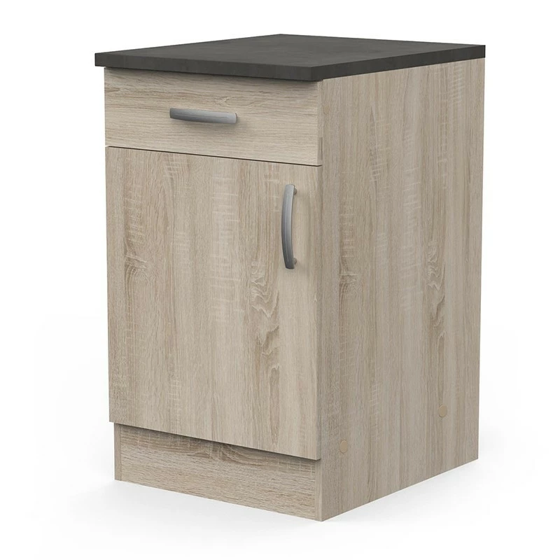 Meuble de cuisine bas 1 porte 1 tiroir 50 cm Paprika Demeyere Meuble De Cuisine Bas 1 Porte 1 Tiroir 50 Cm Paprika -Ledepot-bailleul Soldes Magasin meuble de cuisine bas 1 porte 1 tiroir 50 cm paprika 1 4