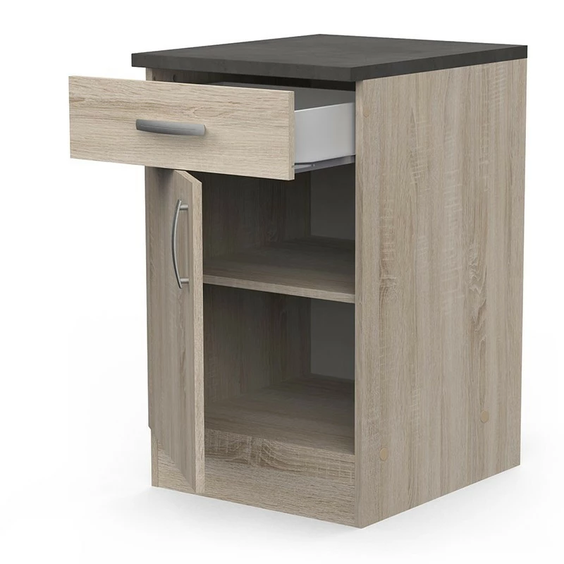 Meuble de cuisine bas 1 porte 1 tiroir 50 cm Paprika Demeyere Meuble De Cuisine Bas 1 Porte 1 Tiroir 50 Cm Paprika -Ledepot-bailleul Soldes Magasin meuble de cuisine bas 1 porte 1 tiroir 50 cm paprika 1 5