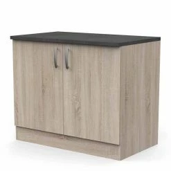 Demeyere Meuble De Cuisine Bas 2 Portes 100cm Paprika -Ledepot-bailleul Soldes Magasin meuble de cuisine bas 2 portes 100cm paprika 1 4