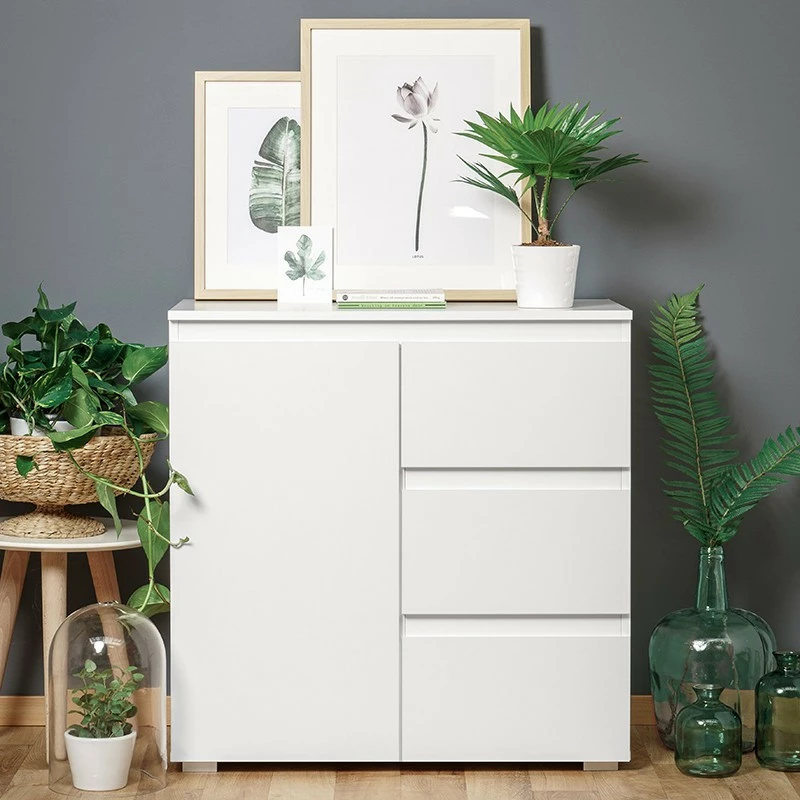 Meuble de rangement 1 porte 3 tiroirs blanc Meuble De Rangement 1 Porte 3 Tiroirs Blanc -Ledepot-bailleul Soldes Magasin meuble de rangement 1 porte 3 tiroirs blanc image 1 1