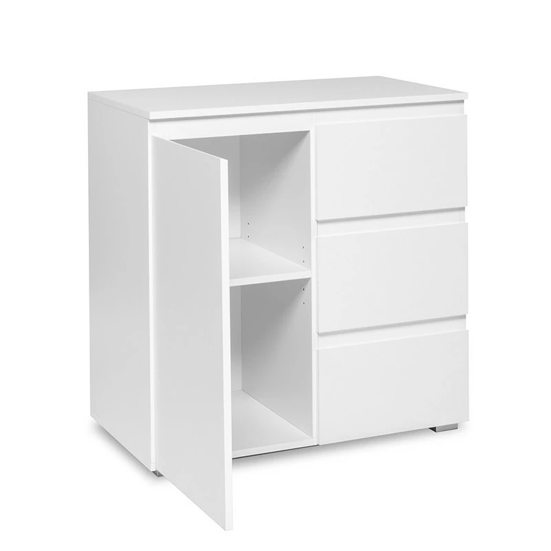 Meuble de rangement 1 porte 3 tiroirs blanc Meuble De Rangement 1 Porte 3 Tiroirs Blanc -Ledepot-bailleul Soldes Magasin meuble de rangement 1 porte 3 tiroirs blanc image 1 4