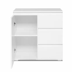 Meuble De Rangement 1 Porte 3 Tiroirs Blanc 7 Meuble De Rangement 1 Porte 3 Tiroirs Blanc -Ledepot-bailleul Soldes Magasin meuble de rangement 1 porte 3 tiroirs blanc image 1 5