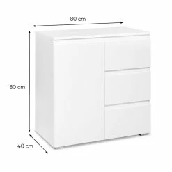 Meuble De Rangement 1 Porte 3 Tiroirs Blanc 9 Meuble De Rangement 1 Porte 3 Tiroirs Blanc -Ledepot-bailleul Soldes Magasin meuble de rangement 1 porte 3 tiroirs blanc image 1 7