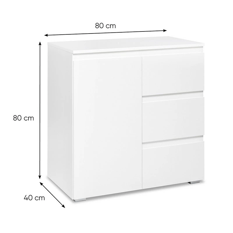 Meuble de rangement 1 porte 3 tiroirs blanc Meuble De Rangement 1 Porte 3 Tiroirs Blanc -Ledepot-bailleul Soldes Magasin meuble de rangement 1 porte 3 tiroirs blanc image 1 7