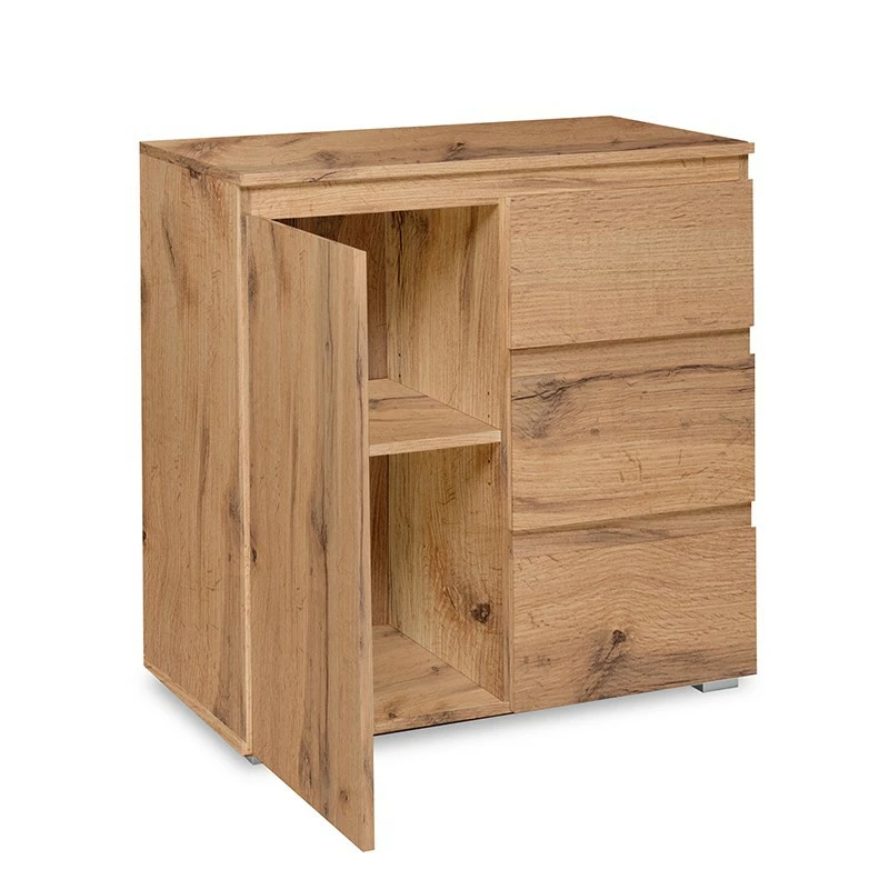 Meuble de rangement 1 porte 3 tiroirs naturel Meuble De Rangement 1 Porte 3 Tiroirs Naturel -Ledepot-bailleul Soldes Magasin meuble de rangement 1 porte 3 tiroirs naturel image 5