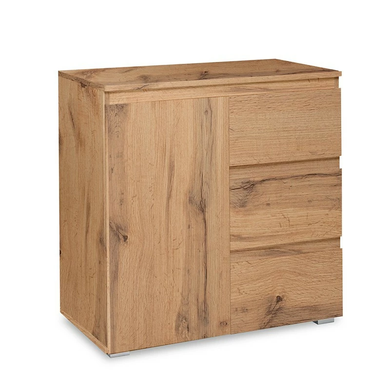 Meuble de rangement 1 porte 3 tiroirs naturel Meuble De Rangement 1 Porte 3 Tiroirs Naturel -Ledepot-bailleul Soldes Magasin meuble de rangement 1 porte 3 tiroirs naturel image