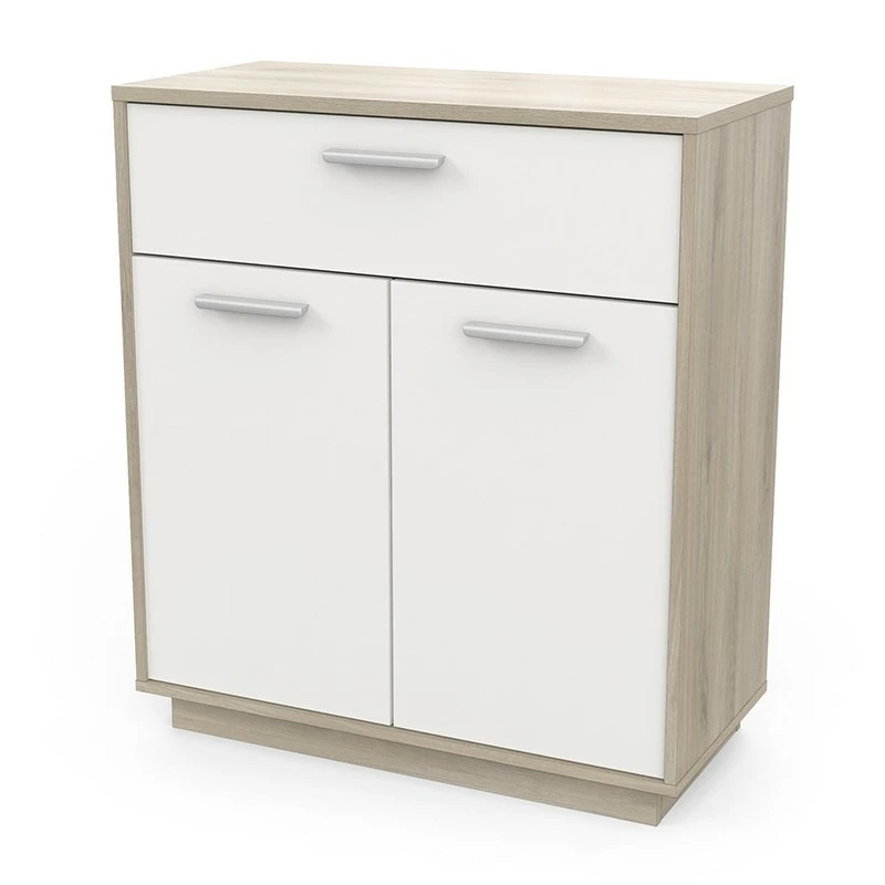 Meuble de rangement 2 portes 1 tiroir Léo Demeyere Meuble De Rangement 2 Portes 1 Tiroir Léo -Ledepot-bailleul Soldes Magasin meuble de rangement 2 portes 1 tiroir leo 4