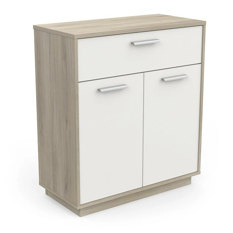 Meuble de rangement 2 portes 1 tiroir Léo Demeyere Meuble De Rangement 2 Portes 1 Tiroir Léo -Ledepot-bailleul Soldes Magasin meuble de rangement 2 portes 1 tiroir leo