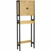 Meuble Dessus WC 2 Portes MDF Et Bambou Cebu -Ledepot-bailleul Soldes Magasin meuble dessus wc 2 portes mdf et bambou cebu