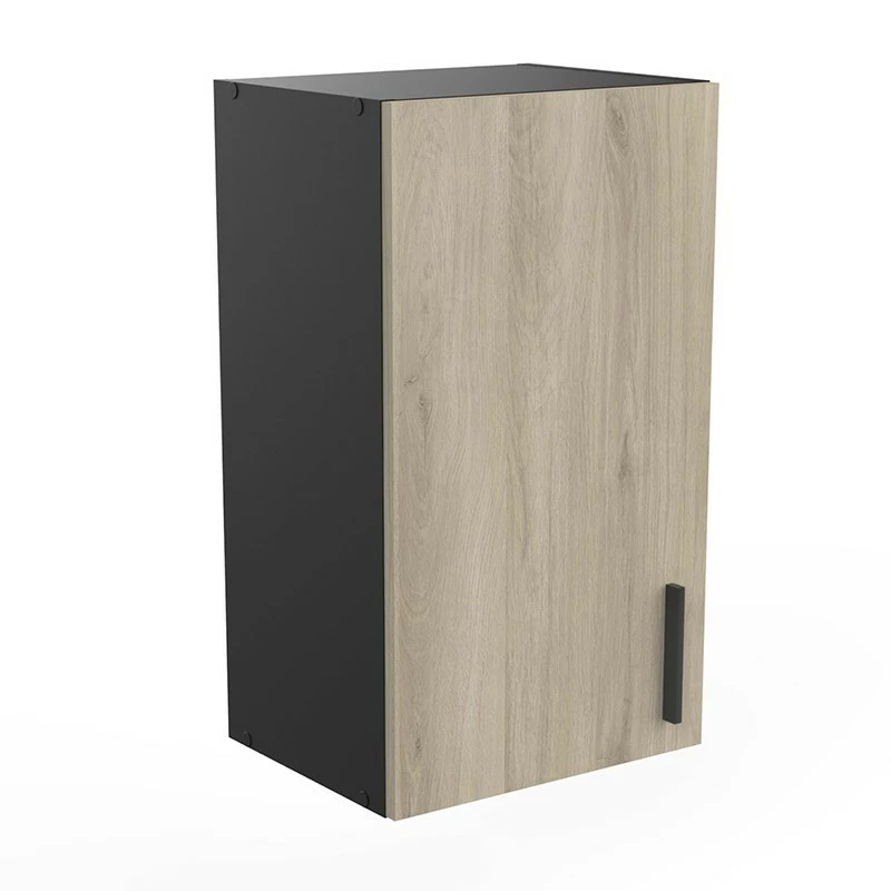 Meuble haut 1 porte 40 cm Origan noir et bois Demeyere Meuble Haut 1 Porte 40 Cm Origan Noir Et Bois -Ledepot-bailleul Soldes Magasin meuble haut 1 porte 40 cm origan noir et bois
