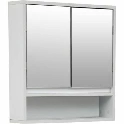 Meuble Haut Miroir Mural 2 Portes