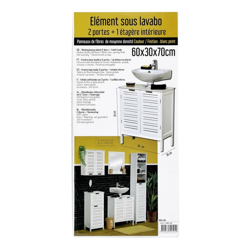 Meuble sous lavabo blanc Miami Meuble Sous Lavabo Blanc Miami -Ledepot-bailleul Soldes Magasin meuble sous lavabo blanc miami 1