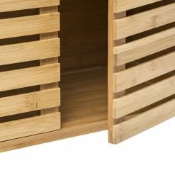 Meuble Sous Lavabo Salle Bain 2 Portes Bambou Sicela -Ledepot-bailleul Soldes Magasin meuble sous lavabo salle bain 2 portes bambou sicela 2