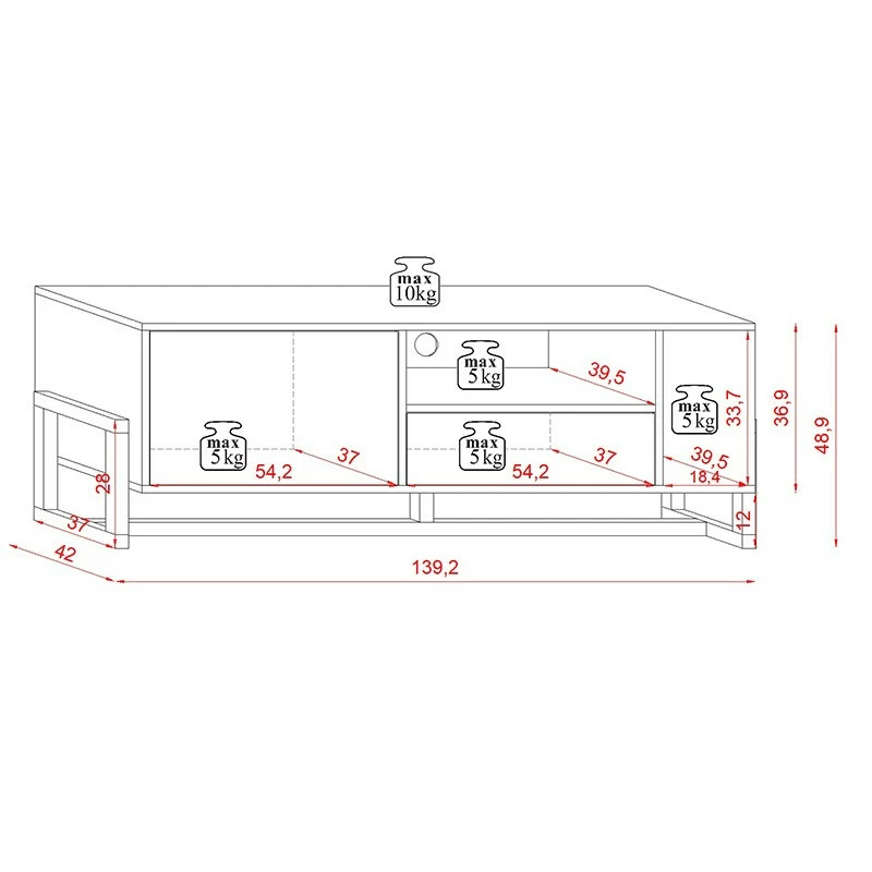 Meuble TV 2 portes 2 niches Oslo blanc Meuble TV 2 Portes 2 Niches Oslo Blanc -Ledepot-bailleul Soldes Magasin meuble tv 2 portes 2 niches oslo blanc 5
