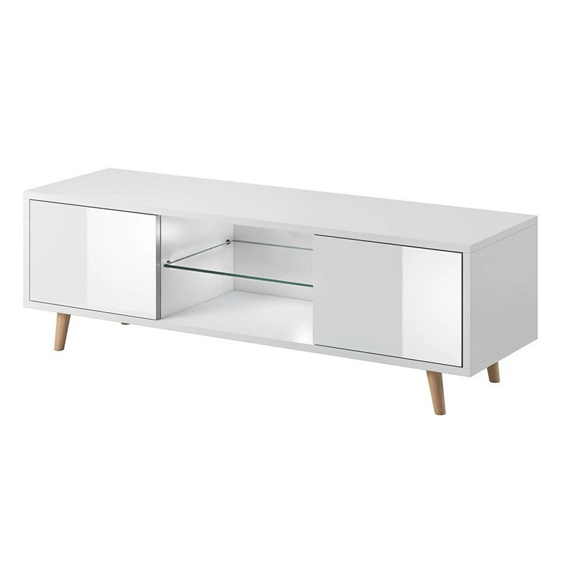 Meuble TV 2 portes Sweden blanc Meuble TV 2 Portes Sweden Blanc -Ledepot-bailleul Soldes Magasin meuble tv 2 portes sweden blanc 1