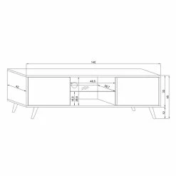 Meuble TV 2 Portes Sweden Blanc 5 Meuble TV 2 Portes Sweden Blanc -Ledepot-bailleul Soldes Magasin meuble tv 2 portes sweden blanc 3