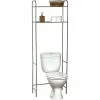 Meuble WC 2 Tablettes Pour Toilettes Chrome -Ledepot-bailleul Soldes Magasin meuble wc 2 tablettes pour toilettes chrome