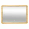Miroir Rectangulaire 66x47 Bambou LED 5Five -Ledepot-bailleul Soldes Magasin miroir rectangulaire 66x47 bambou led 5five