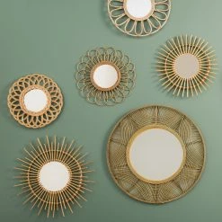 Miroir Rotin Fleur D56 Atmosphera -Ledepot-bailleul Soldes Magasin miroir rotin fleur d56 atmosphera 2