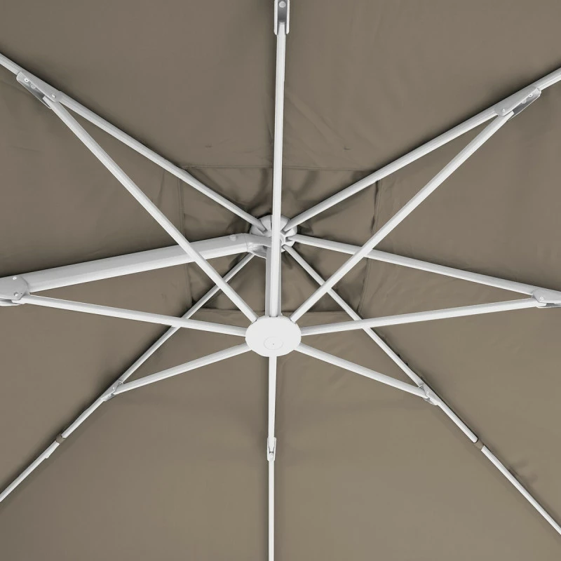 Parasol décentré Eléa inclinable carré oléfine noisette/blanc Hespéride Parasol Décentré Eléa Inclinable Carré Oléfine Noisette/blanc Hespéride -Ledepot-bailleul Soldes Magasin parasol decentre elea inclinable carre olefine noisetteblanc hesperide 5