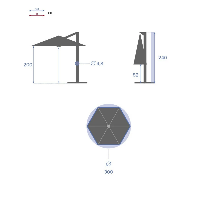 Parasol décentré rond Manoa ardoise Hespéride Parasol Décentré Rond Manoa Ardoise Hespéride -Ledepot-bailleul Soldes Magasin parasol decentre rond manoa ardoise hesperide 1 3