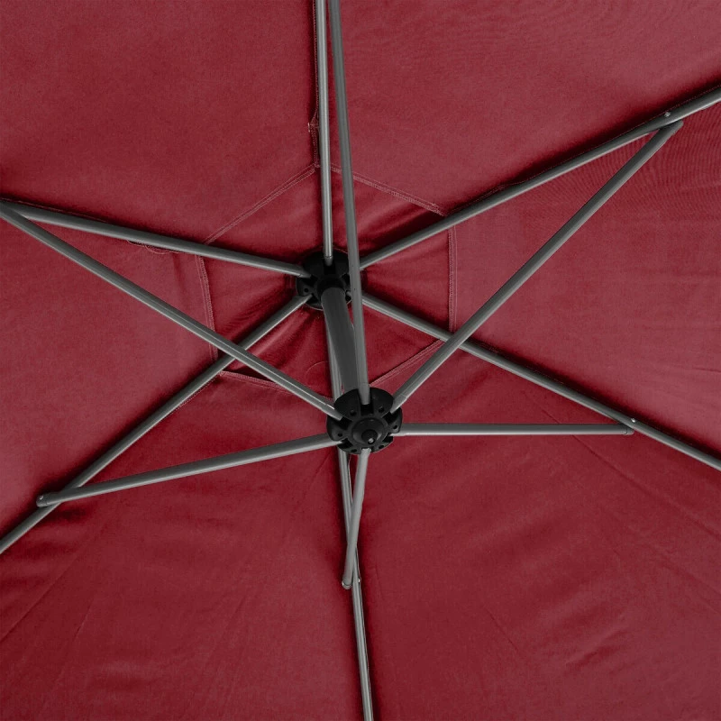 Parasol décentré rond Manoa bordeaux Hespéride Parasol Décentré Rond Manoa Bordeaux Hespéride -Ledepot-bailleul Soldes Magasin parasol decentre rond manoa bordeaux hesperide 4