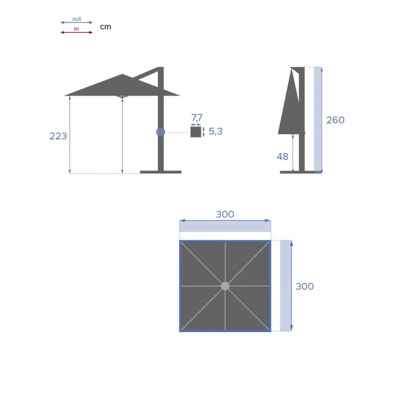 Parasol déporté carré Equador bordeaux Hespéride Parasol Déporté Carré Equador Bordeaux Hespéride -Ledepot-bailleul Soldes Magasin parasol deporte carre equador bordeaux hesperide 7