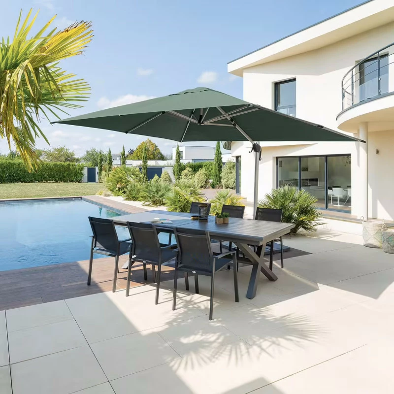 Parasol déporté rectangulaire Equador olive Hespéride Parasol Déporté Rectangulaire Equador Olive Hespéride -Ledepot-bailleul Soldes Magasin parasol deporte rectangulaire equador olive hesperide