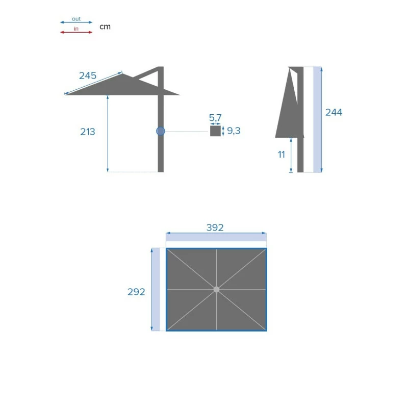 Parasol déporté rectangulaire Soly honey et noisette Hespéride Parasol Déporté Rectangulaire Soly Honey Et Noisette Hespéride -Ledepot-bailleul Soldes Magasin parasol deporte rectangulaire soly honey noisette hesperide 6