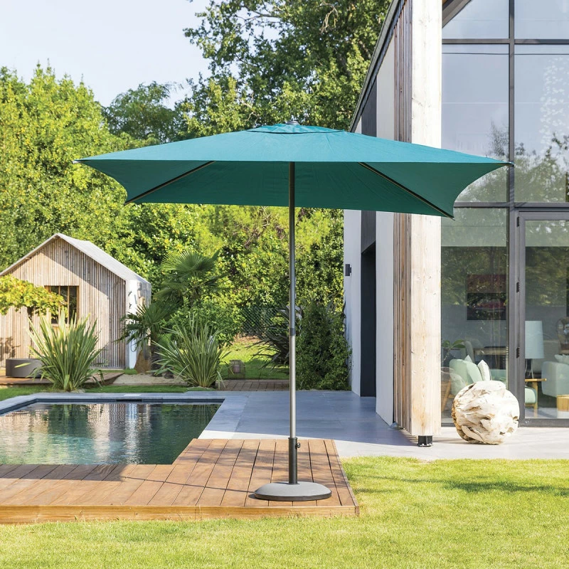 Parasol droit carré 2,5x2,5m Soya bleu canard Hespéride Parasol Droit Carré 2,5x2,5m Soya Bleu Canard Hespéride -Ledepot-bailleul Soldes Magasin parasol droit carre 25x25m soya bleu canard hesperide