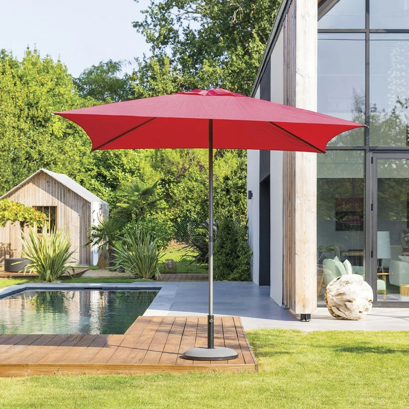Parasol droit carré 2,5x2,5m Soya grenade Hespéride Parasol Droit Carré 2,5x2,5m Soya Grenade Hespéride -Ledepot-bailleul Soldes Magasin parasol droit carre 25x25m soya grenade hesperide