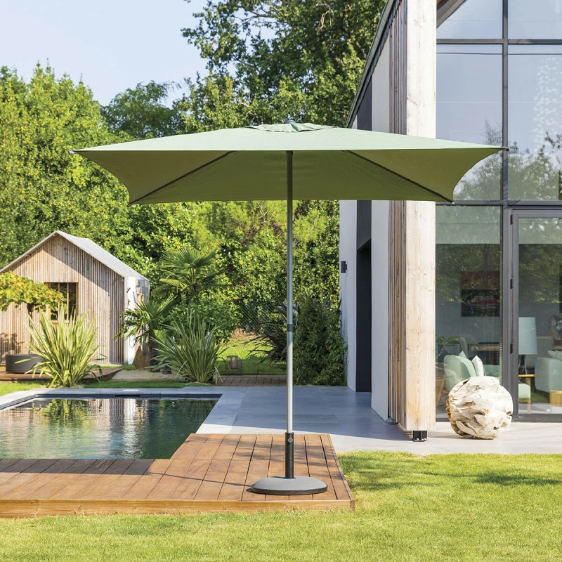 Parasol droit carré 2,5x2,5m Soya vert olive Hespéride Parasol Droit Carré 2,5x2,5m Soya Vert Olive Hespéride -Ledepot-bailleul Soldes Magasin parasol droit carre 25x25m soya vert olive hesperide
