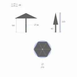 Parasol Droit Rond 2,7m Soya Bordeaux Hespéride 8 Parasol Droit Rond 2,7m Soya Bordeaux Hespéride -Ledepot-bailleul Soldes Magasin parasol droit rond 27m soya bordeaux hesperide 6
