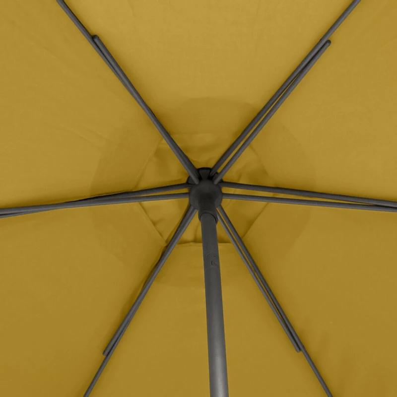 Parasol droit rond 2,7m Soya jaune moutarde Hespéride Parasol Droit Rond 2,7m Soya Jaune Moutarde Hespéride -Ledepot-bailleul Soldes Magasin parasol droit rond 27m soya jaune moutarde hesperide 3