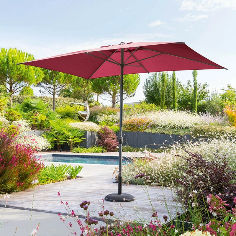 Parasol mat central 2x3 m Loompa bordeaux Hespéride Parasol Mat Central 2x3 M Loompa Bordeaux Hespéride -Ledepot-bailleul Soldes Magasin parasol mat central 2x3 m loompa bordeaux hesperide