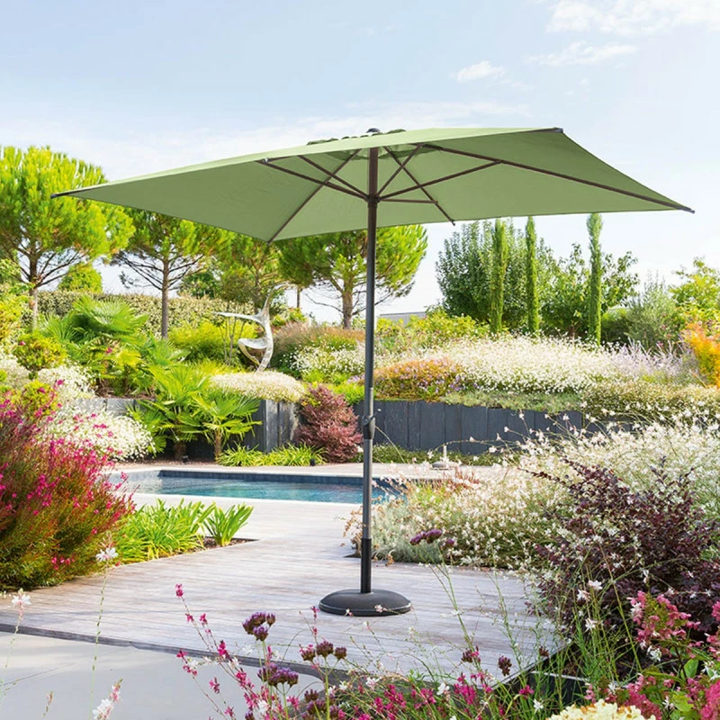 Parasol mat central 2x3 m Loompa olive Hespéride Parasol Mat Central 2x3 M Loompa Olive Hespéride -Ledepot-bailleul Soldes Magasin parasol mat central 2x3 m loompa olive hesperide
