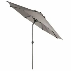 Parasol Mat Central Rond 3m Loompa Taupe Hespéride -Ledepot-bailleul Soldes Magasin parasol mat central rond 3 loompa taupe hesperide 2