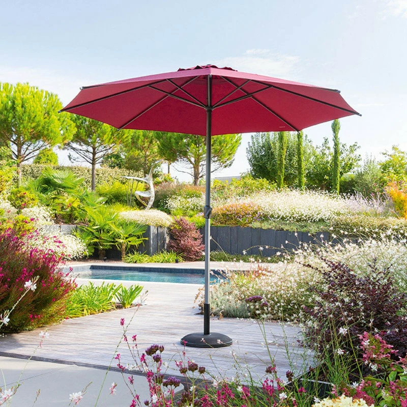 Parasol mat central rond 3m Loompa bordeaux Hespéride Parasol Mat Central Rond 3m Loompa Bordeaux Hespéride -Ledepot-bailleul Soldes Magasin parasol mat central rond 3m loompa bordeaux hesperide