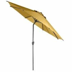 Parasol Mat Central Rond 3m Loompa Moutarde Hespéride -Ledepot-bailleul Soldes Magasin parasol mat central rond 3m loompa moutarde hesperide 2